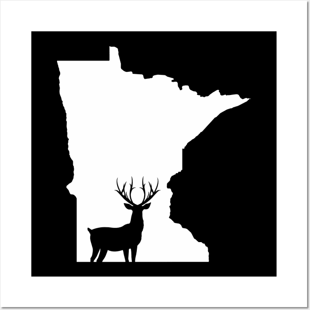 Vintage Minnesota Deer Hunting Aesthetic Wall Art by dewinpal